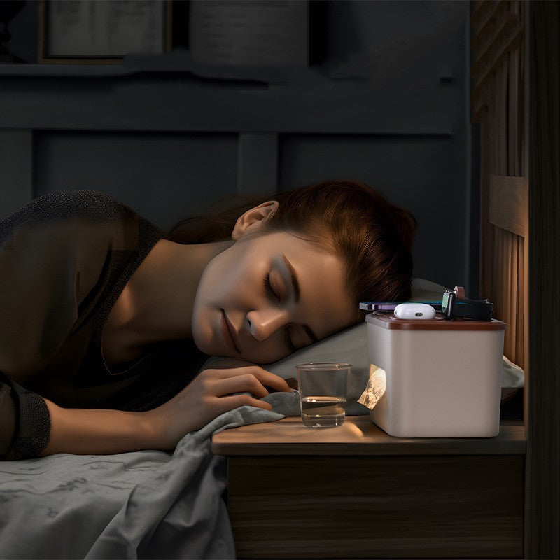 Tissue Storage Box Bedside Lamp - GRAND GOLD